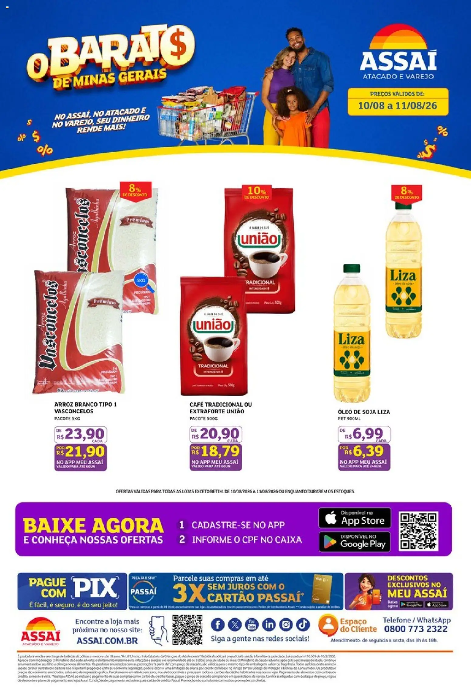 Pré-Visualização do folheto "Assaí Atacadista ofertas - MG" da loja Assaí Atacadista válido a partir de 10/08/2026