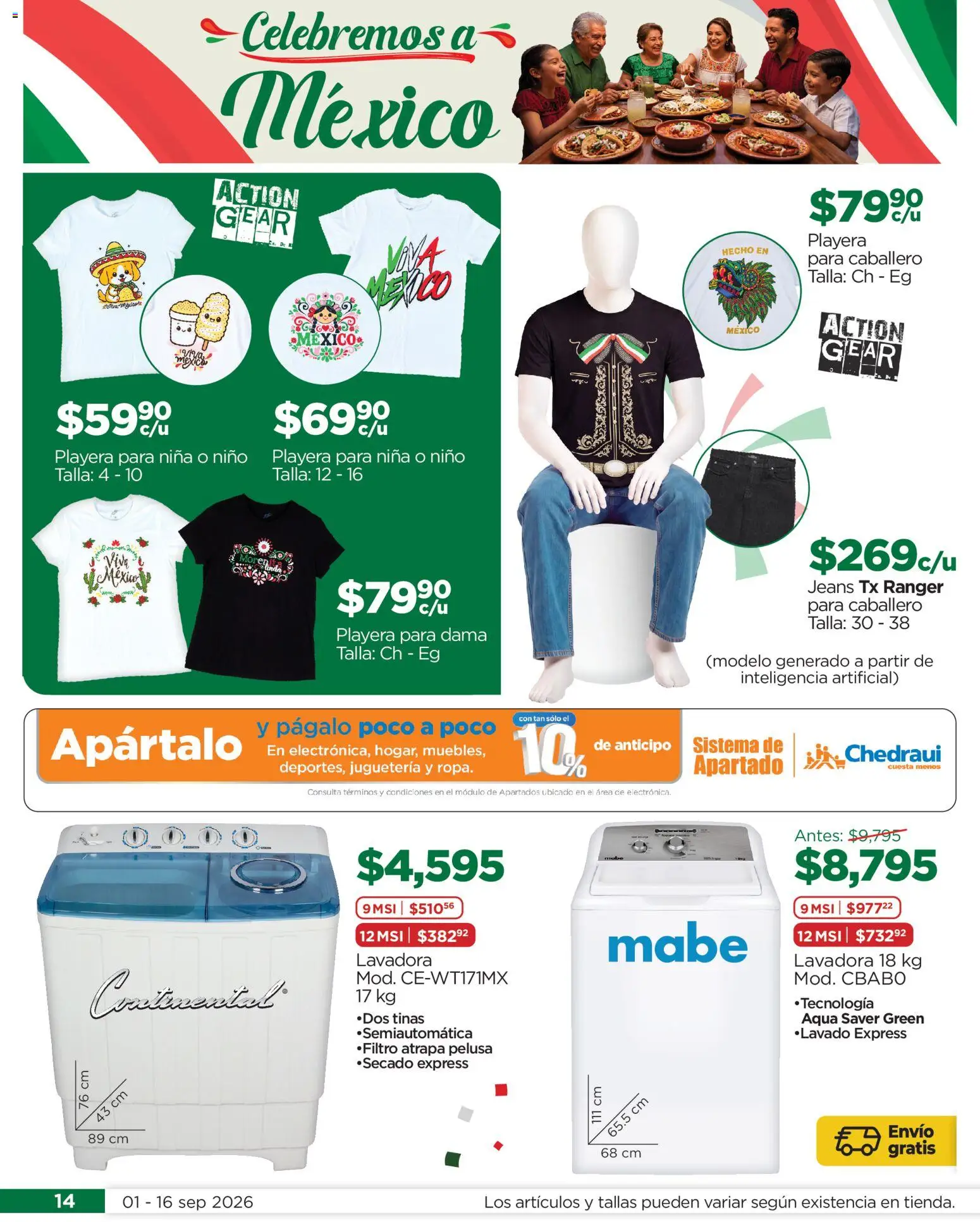 Vista previa las ofertas de la tienda Chedraui - Chedraui Celebremos a México desde el 01/09/2026 