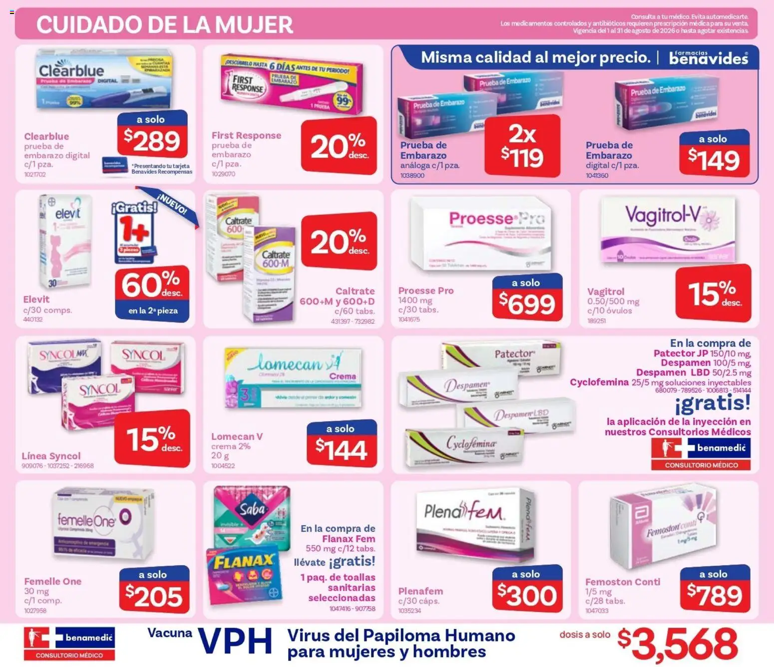 Vista previa las ofertas de la tienda Farmacia Benavides - Farmacia Benavides catálogo desde el 01/08/2026 