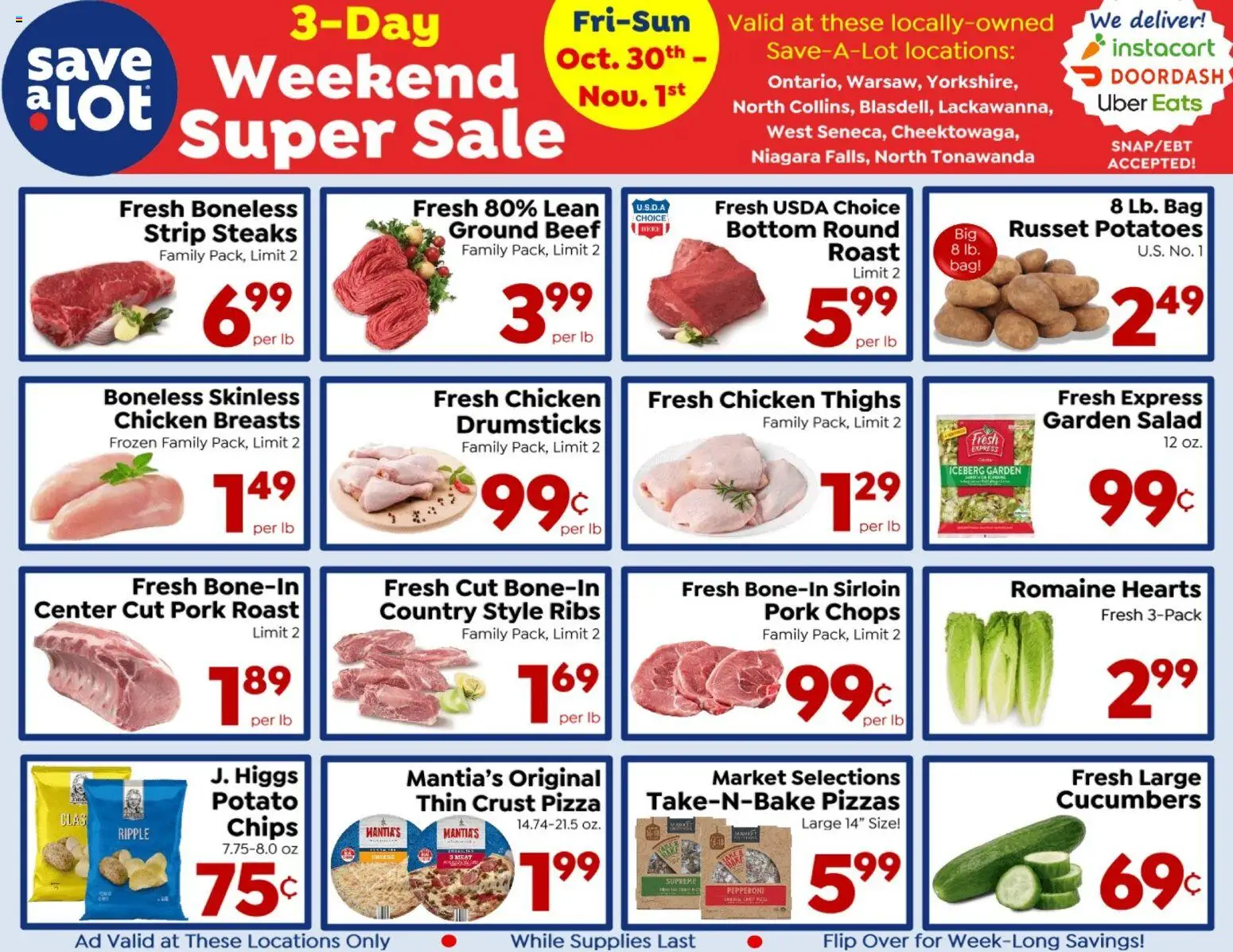 Ad Preview of Save a Lot Save a Lot Special Promotion from 10/30/2026