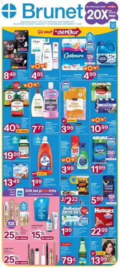 Un aperçu du dépliant Brunet weekly flyer / circulaire du magasin Brunet est valide à partir 27 août 2026