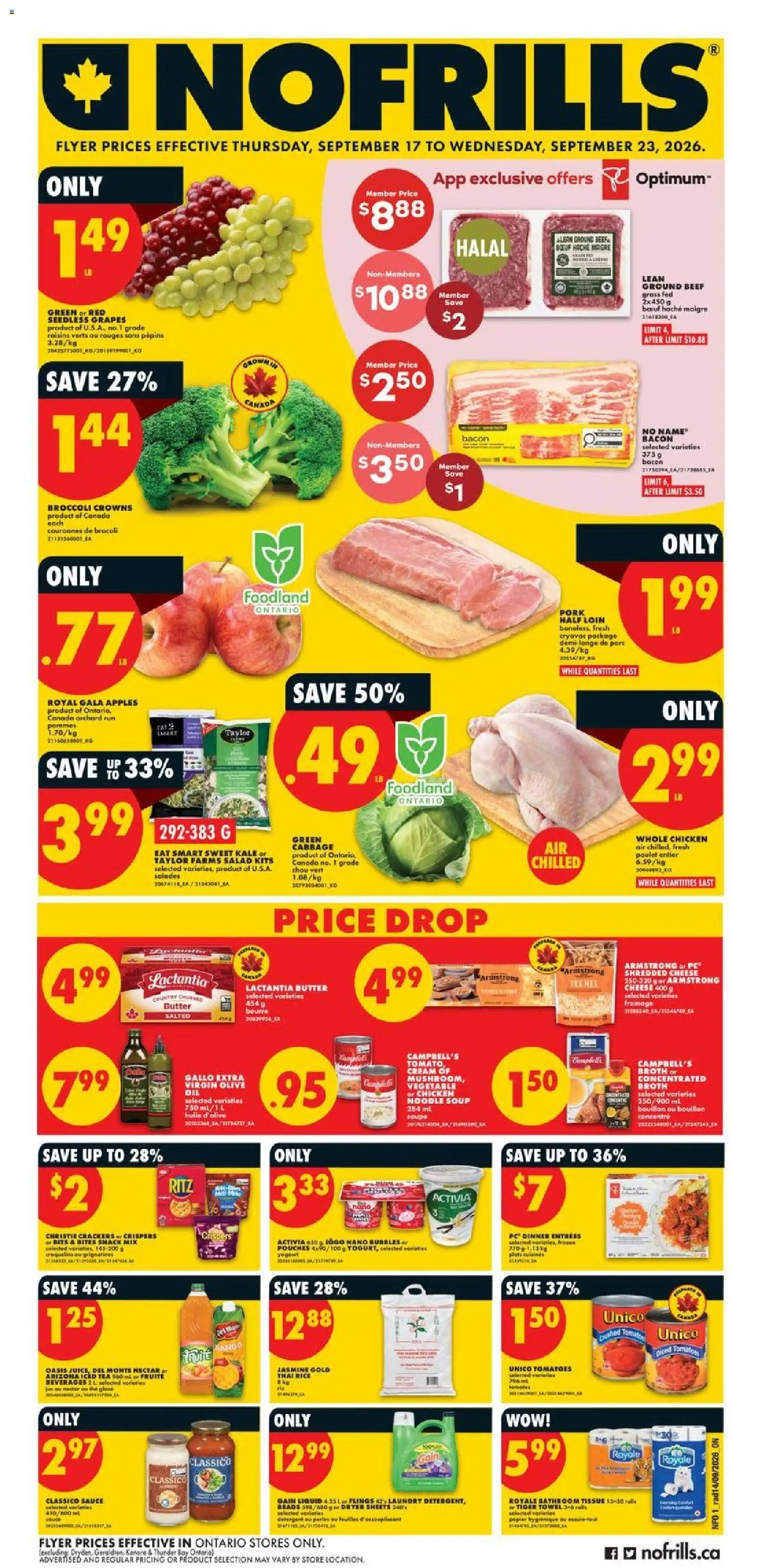 Preview of leaflet No Frills weekly flyer - ON from shop No Frills is valid from Sep 17, 2026