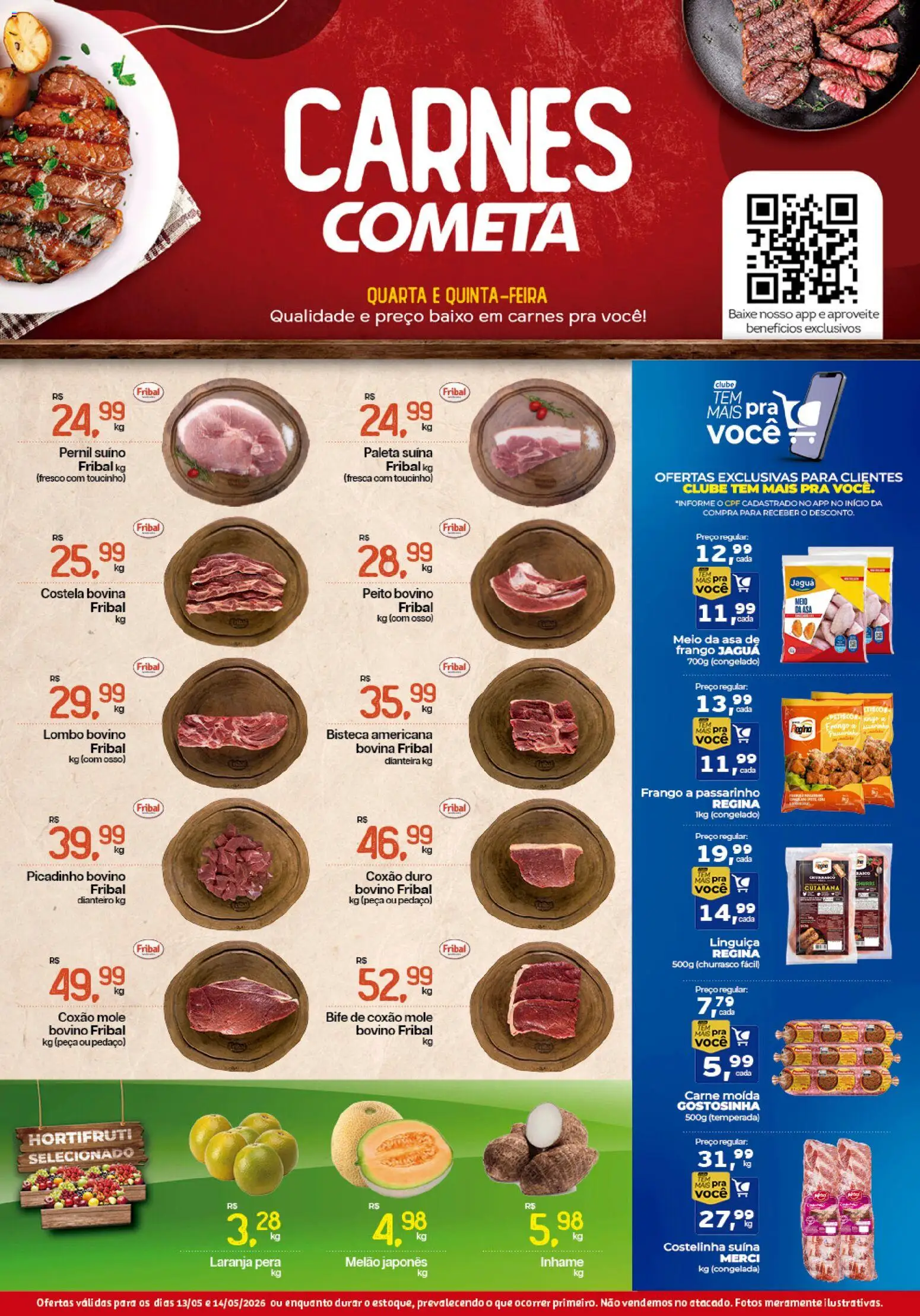 Pré-Visualização do folheto "Cometa Supermercados ofertas Carnes" da loja Cometa Supermercados válido a partir de 13/05/2026