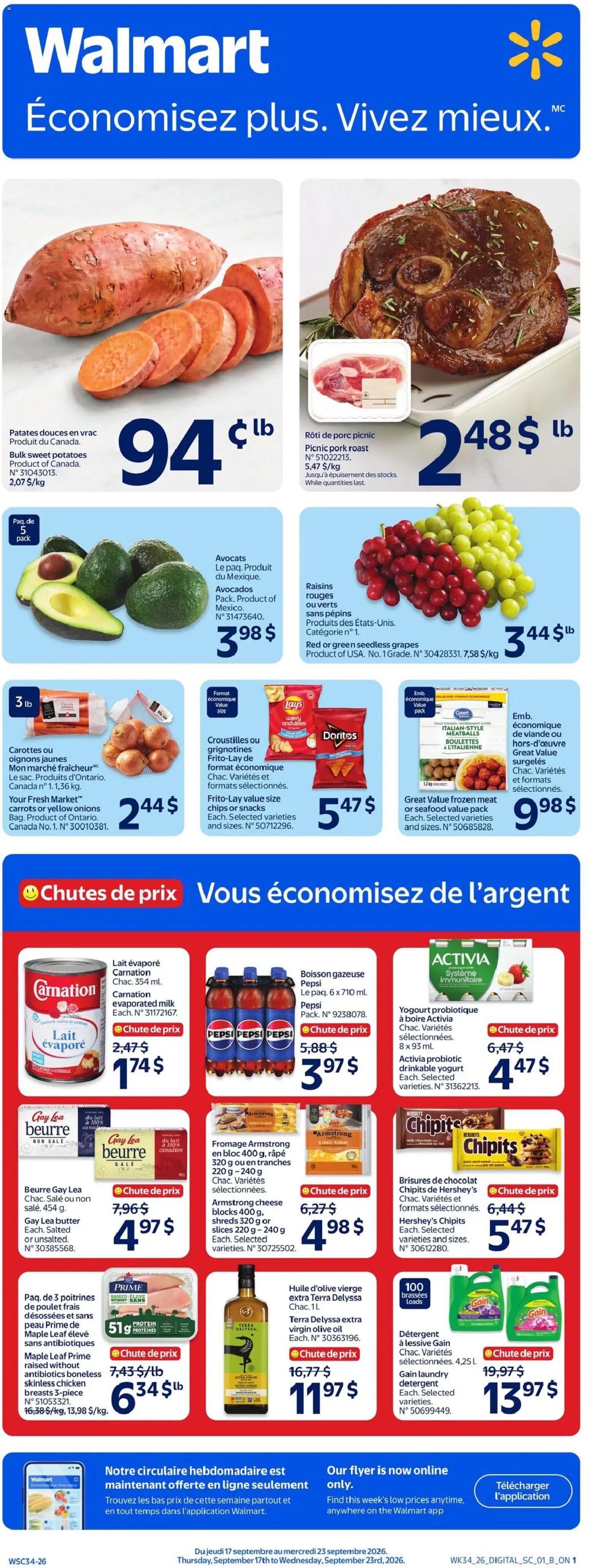 Preview of leaflet Walmart circulaire from shop Walmart is valid from Sep 17, 2026