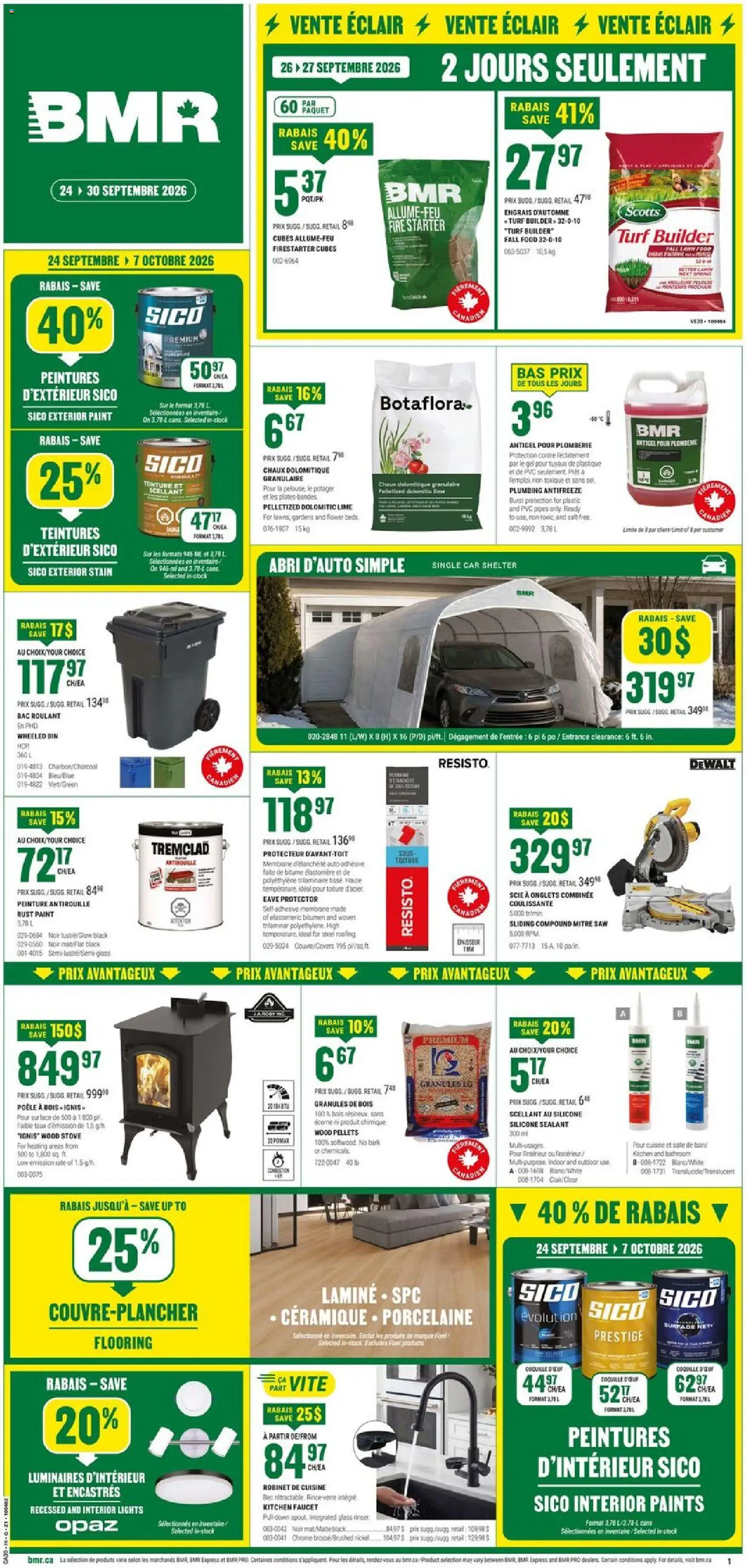 Preview of leaflet BMR weekly flyer / circulaire from shop BMR is valid from Sep 24, 2026