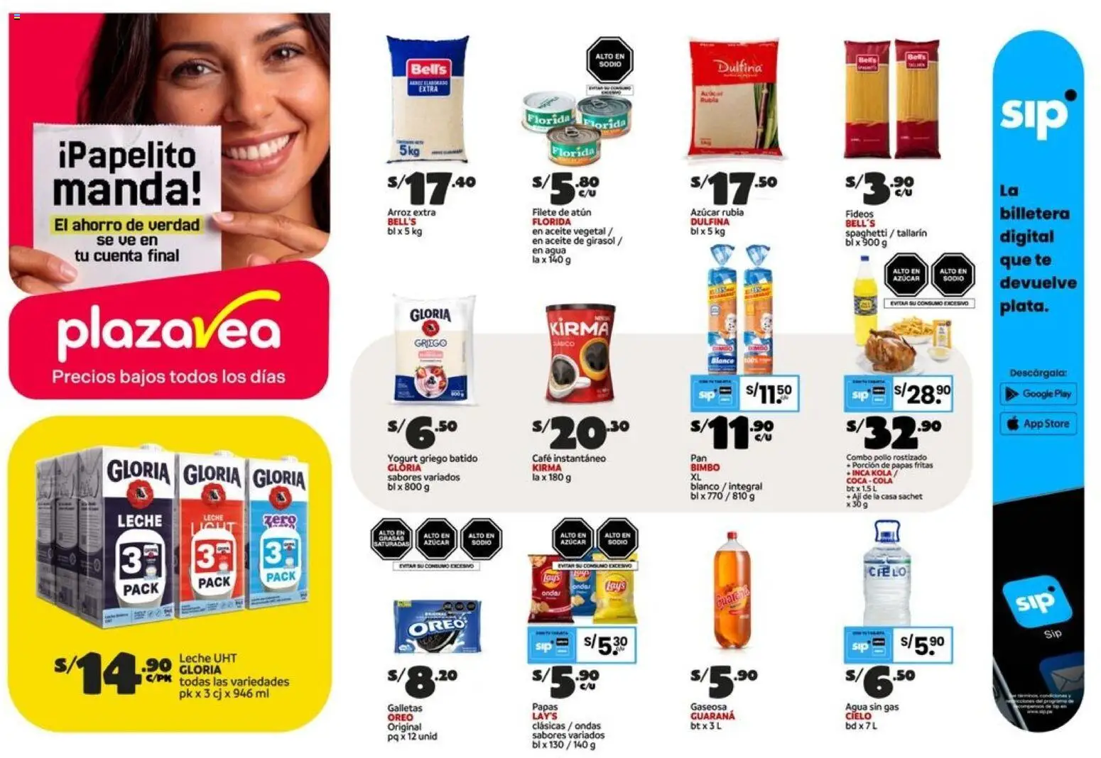 Vista previa de Catálogo Plaza Vea - AVISO BOMBA FDS1 de la tienda Plaza Vea válido desde 05/06/2026 - Agua, Pollo, Galletas, Aceite, Atún, Fideos, Filete, Leche UHT