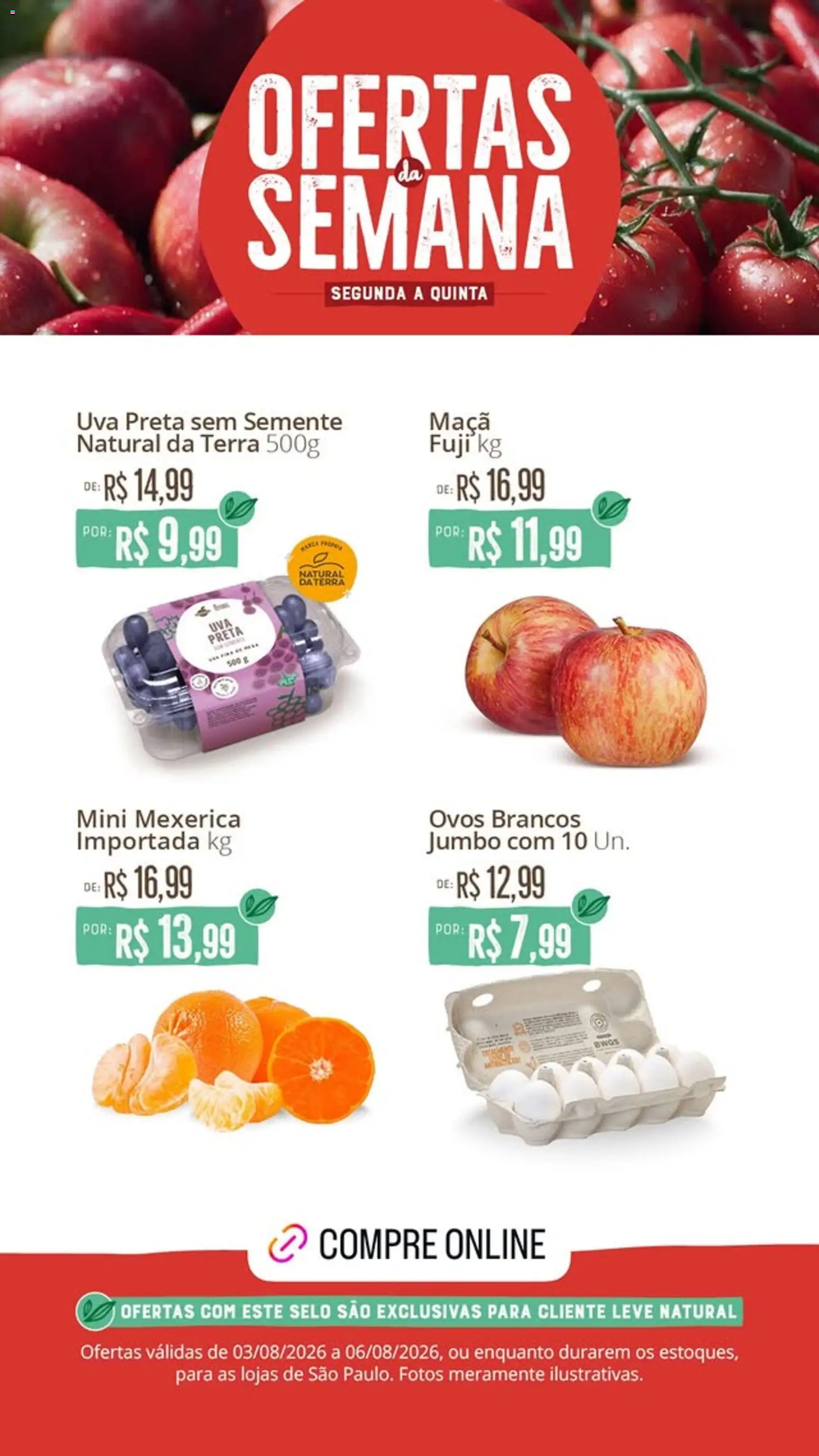 Pré-Visualização do folheto "Natural da Terra - Ofertas da semana" da loja Natural da Terra válido a partir de 03/08/2026