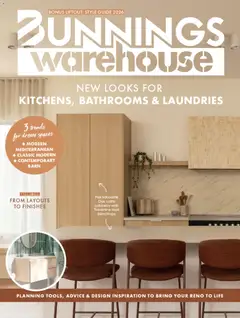 Preview of catalogue Bunnings Warehouse Kitchen, Bathroom & Laundry 2026 Style Guide from shop Bunnings Warehouse valid 01/10/2026