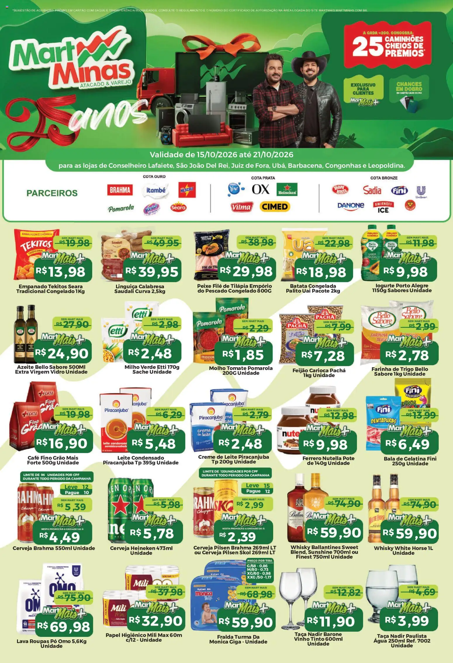 Pré-Visualização do folheto "Mart Minas ofertas" da loja Mart Minas válido a partir de 15/10/2026