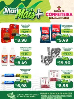 Pré-Visualização do folheto "Mart Minas ofertas Confeiteira" da loja Mart Minas válido a partir de 04/08/2026