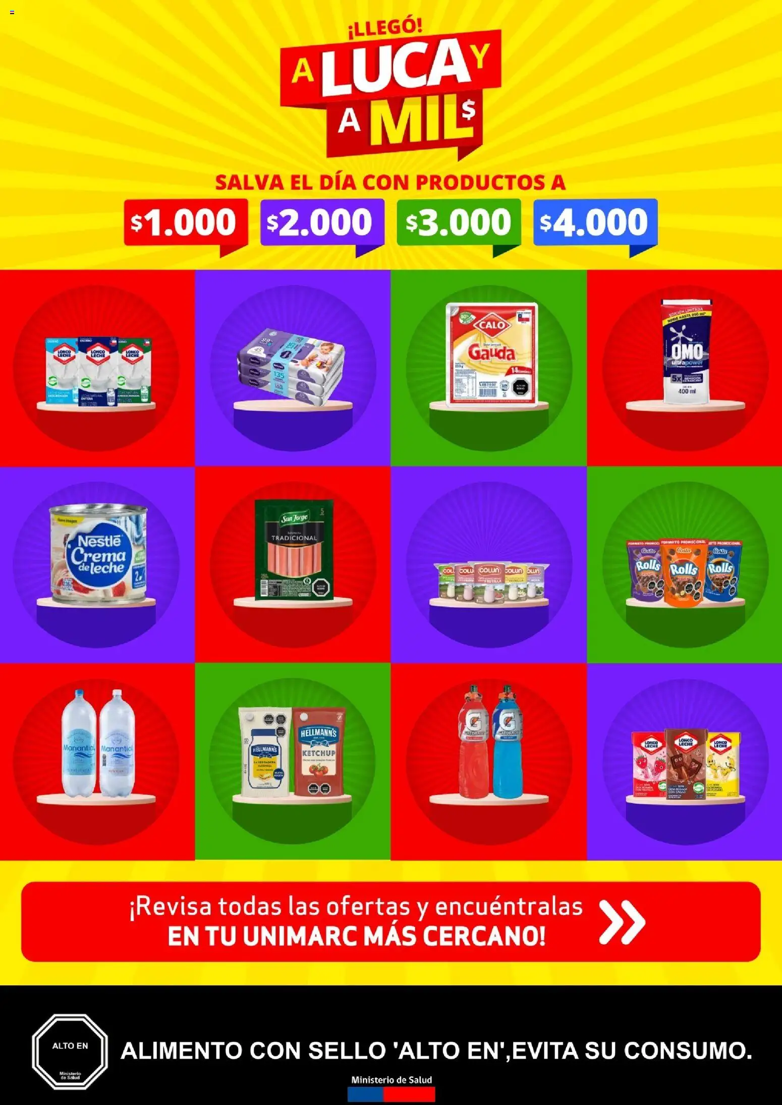 Folleto de la tienda Unimarc válido desde el 14.04.2026 - Frutilla, Leche, Ketchup, Crema