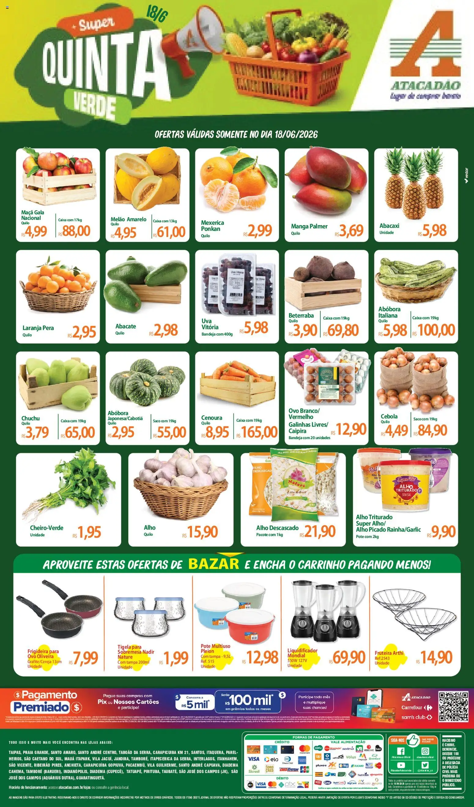 Pré-Visualização do folheto "Atacadão ofertas - SP" da loja Atacadão válido a partir de 17/06/2026