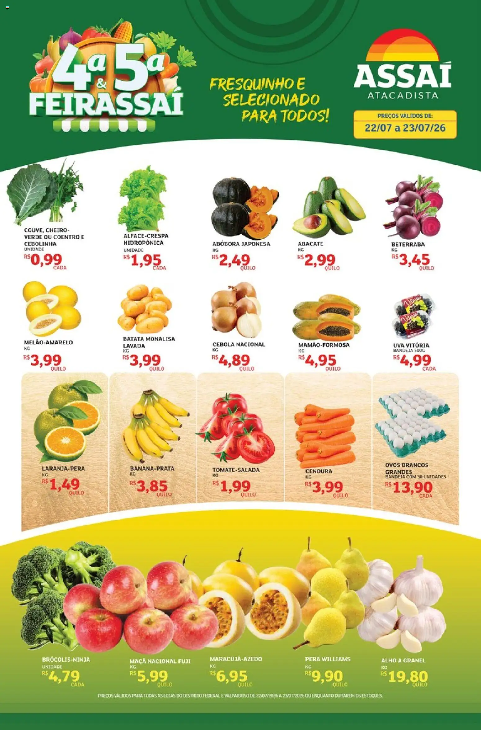Pré-Visualização do folheto "Assaí Atacadista ofertas - DF" da loja Assaí Atacadista válido a partir de 22/07/2026