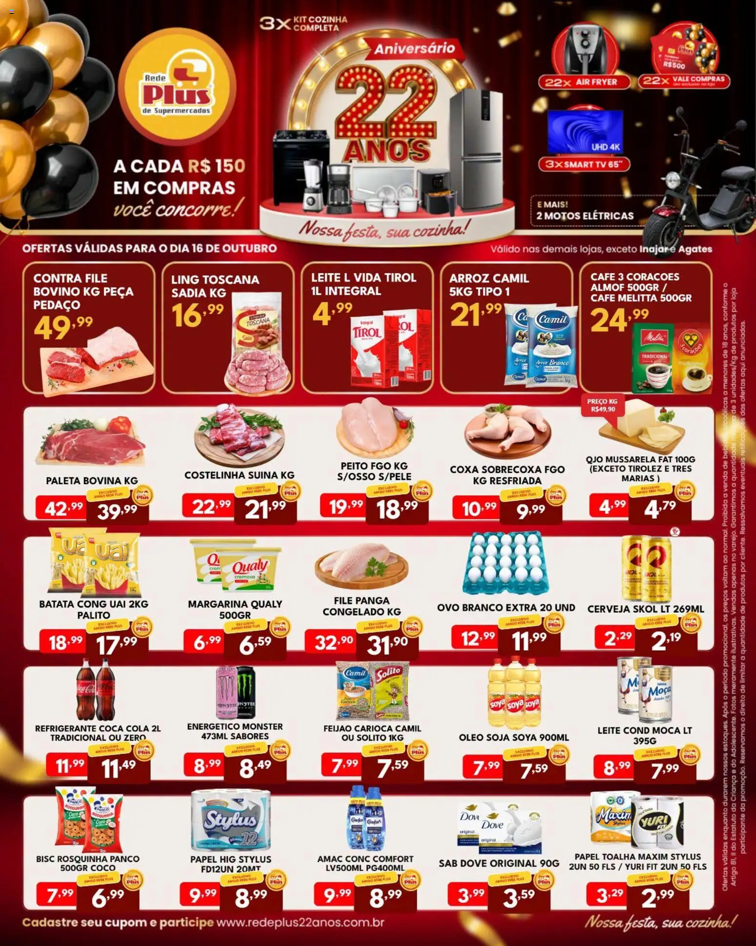 Pré-Visualização do folheto "Rede Plus Supermercados - Ofertas da semana" da loja Rede Plus Supermercados válido a partir de 16/10/2026