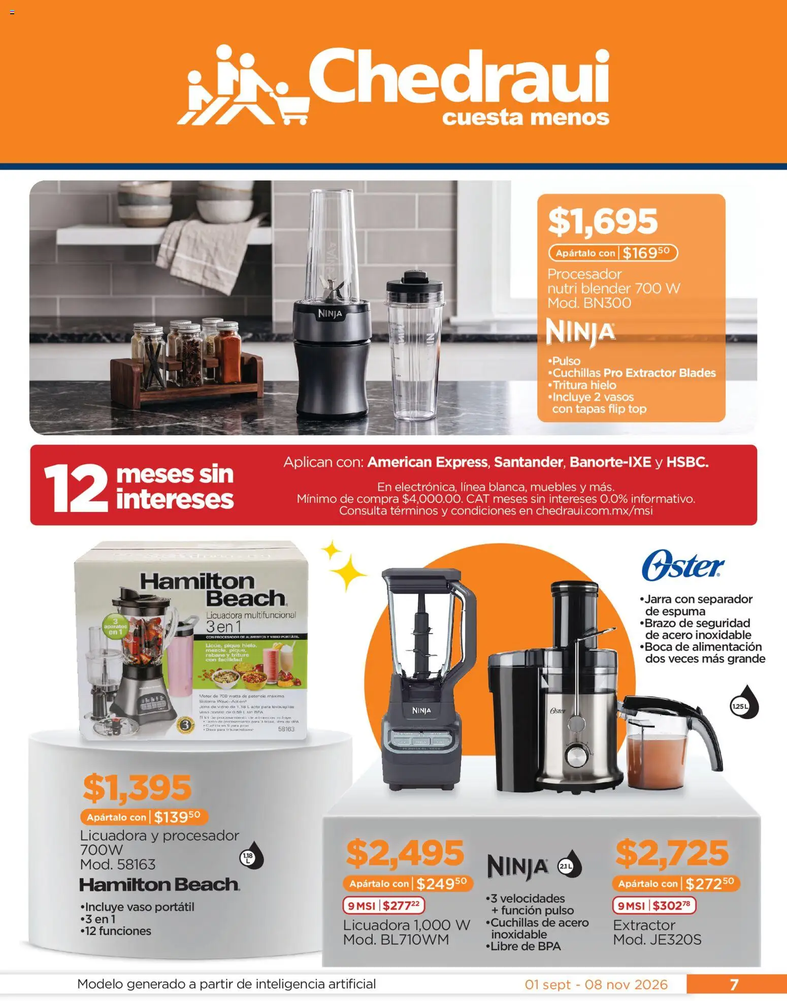 Vista previa las ofertas de la tienda Chedraui - Chedraui folleto Llegan los porti ofertones desde el 01/09/2026 