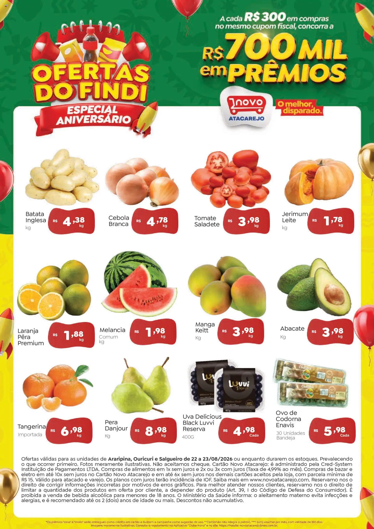 Pré-Visualização do folheto "Novo Atacarejo - Ofertas da semana" da loja Novo Atacarejo válido a partir de 22/08/2026