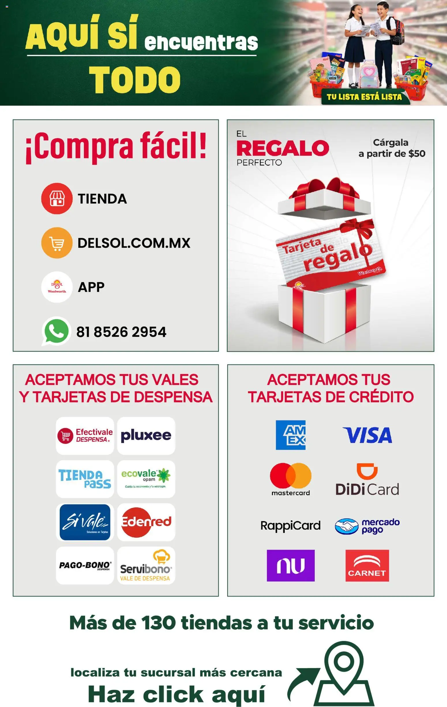 Vista previa las ofertas de la tienda Del Sol y Woolworth - Del Sol y Woolworth catálogo Back To School desde el 25/06/2026 
