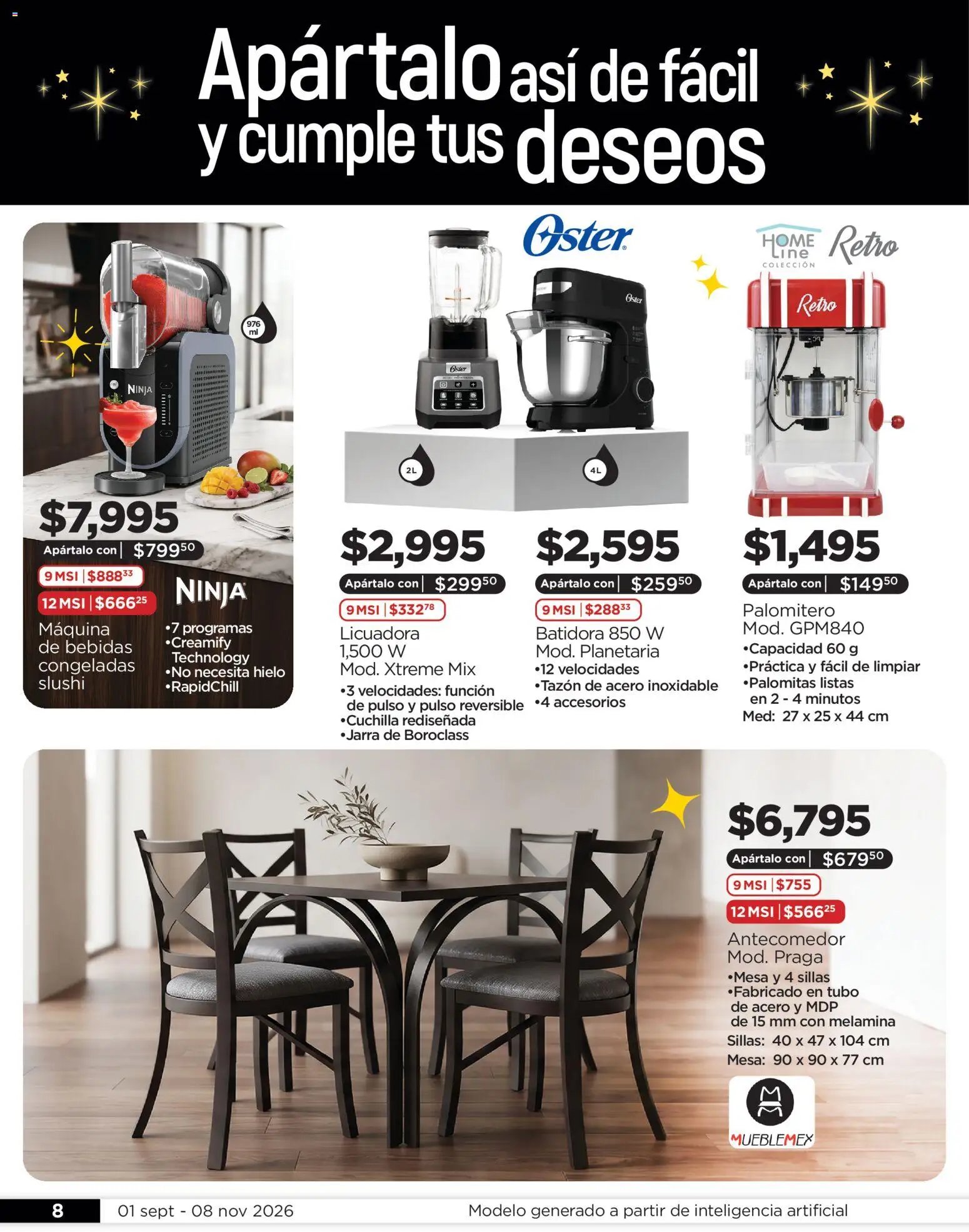 Vista previa las ofertas de la tienda Chedraui - Chedraui Apártalo así de fácil y cumple tus deseos desde el 01/09/2026 