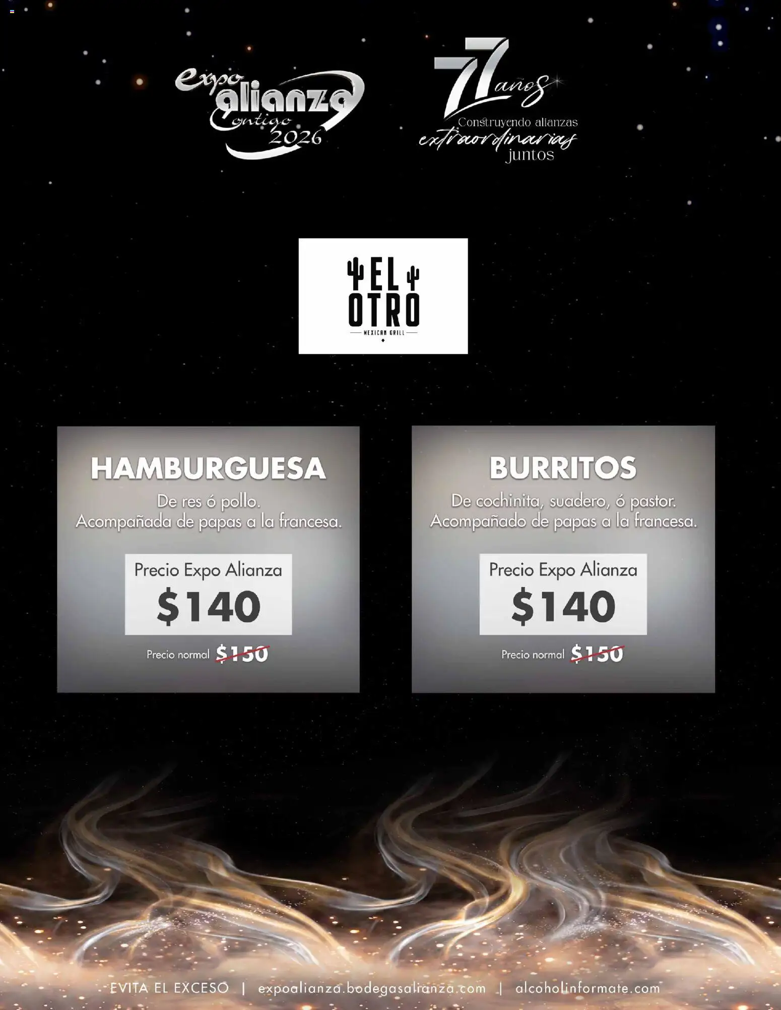 Vista previa las ofertas de la tienda Bodegas Alianza - Bodegas Alianza catálogo Expo Alianza desde el 30/09/2026 - Hamburguesa, Papas, Res