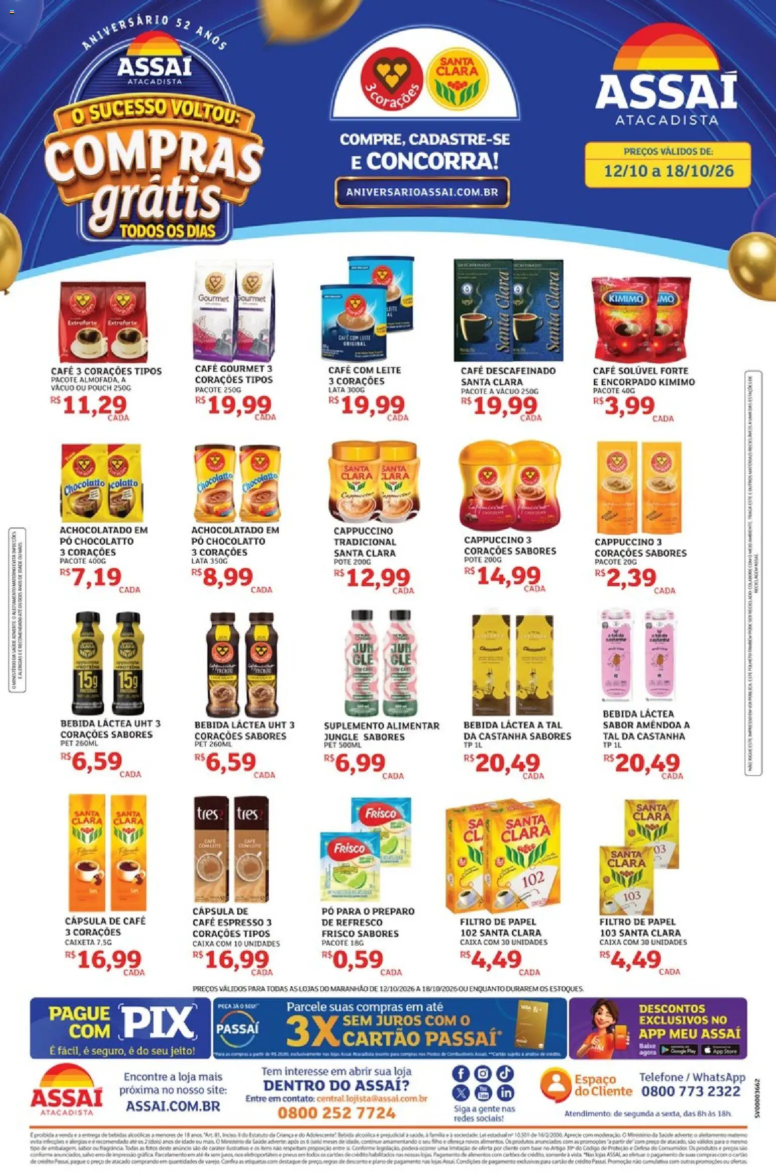 Pré-Visualização do folheto "Assaí Atacadista ofertas - MA" da loja Assaí Atacadista válido a partir de 12/10/2026