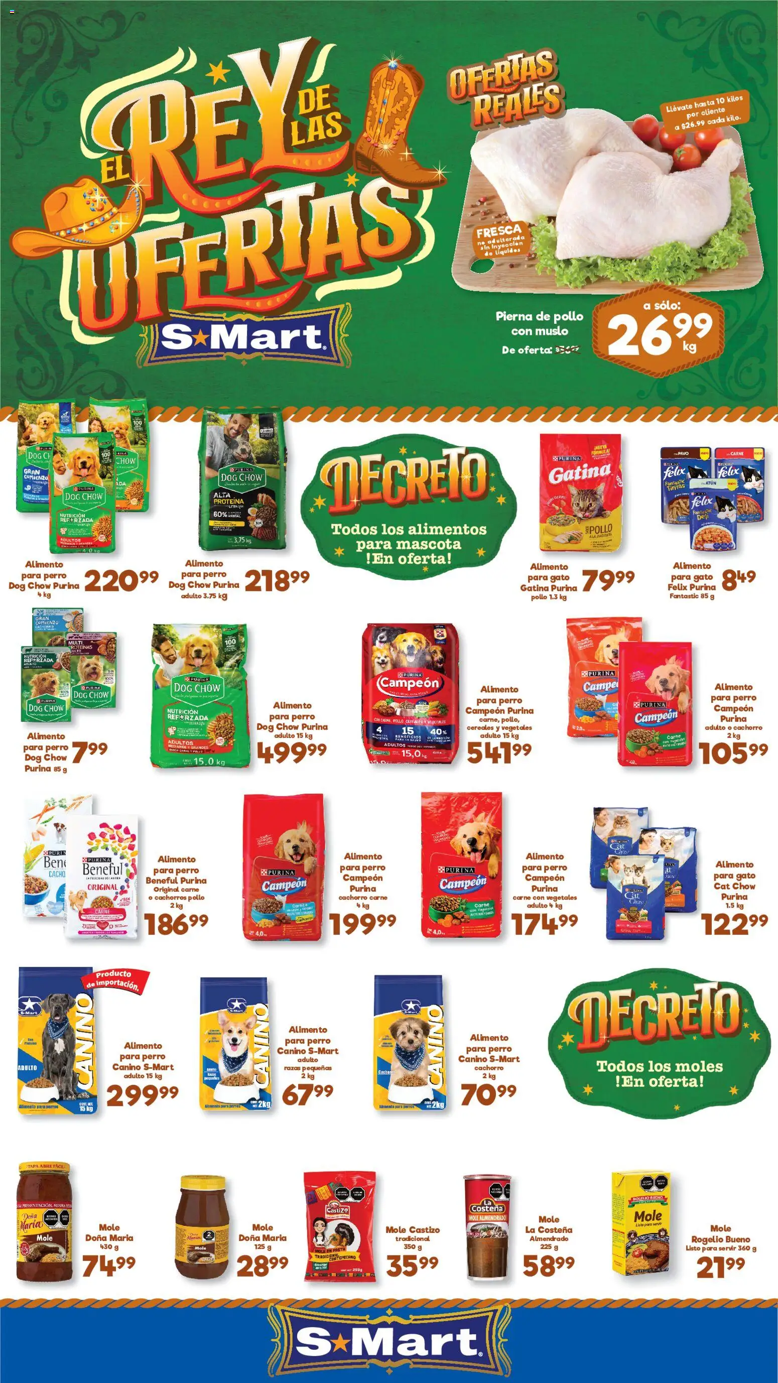Vista previa las ofertas de la tienda S-Mart - S-Mart folleto Ofertas de feria Reynosa desde el 05/06/2026 - Pollo, Proteína, Leche, Cereales, Pasta, Carne, Pavo, Atún