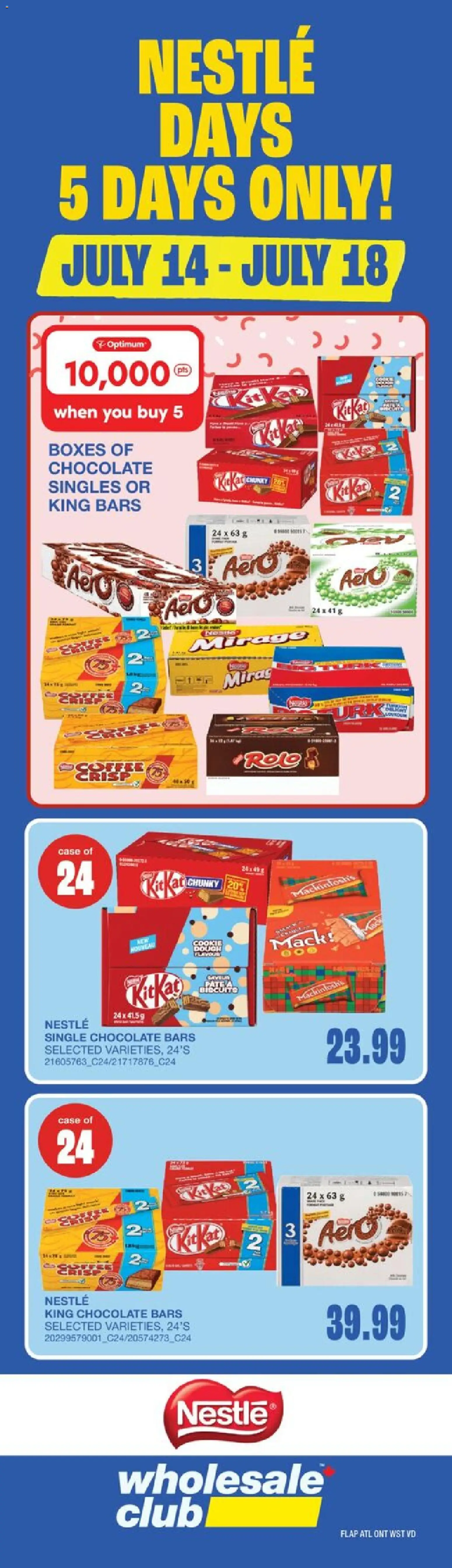 Preview of leaflet Wholesale Club weekly flyer / circulaire from shop Wholesale Club is valid from Jul 16, 2026
