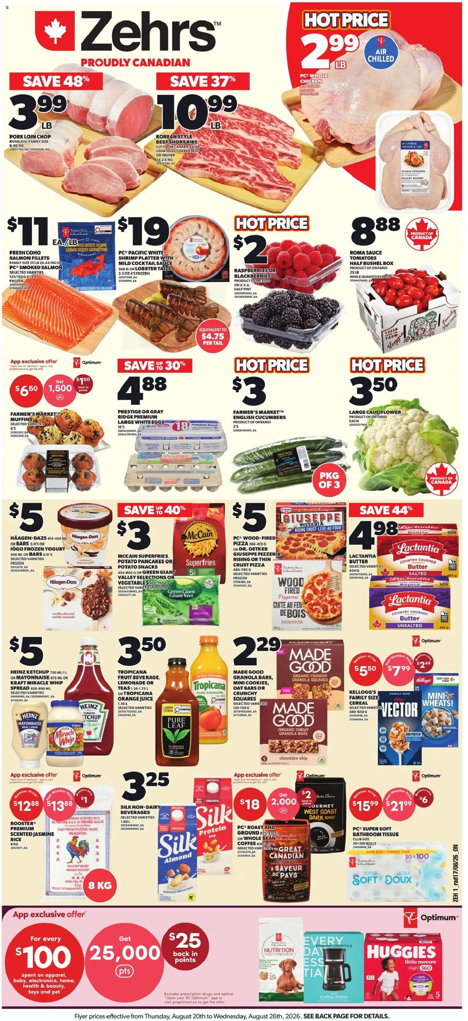 Preview of leaflet Zehrs weekly flyer / circulaire from shop Zehrs is valid from Aug 20, 2026