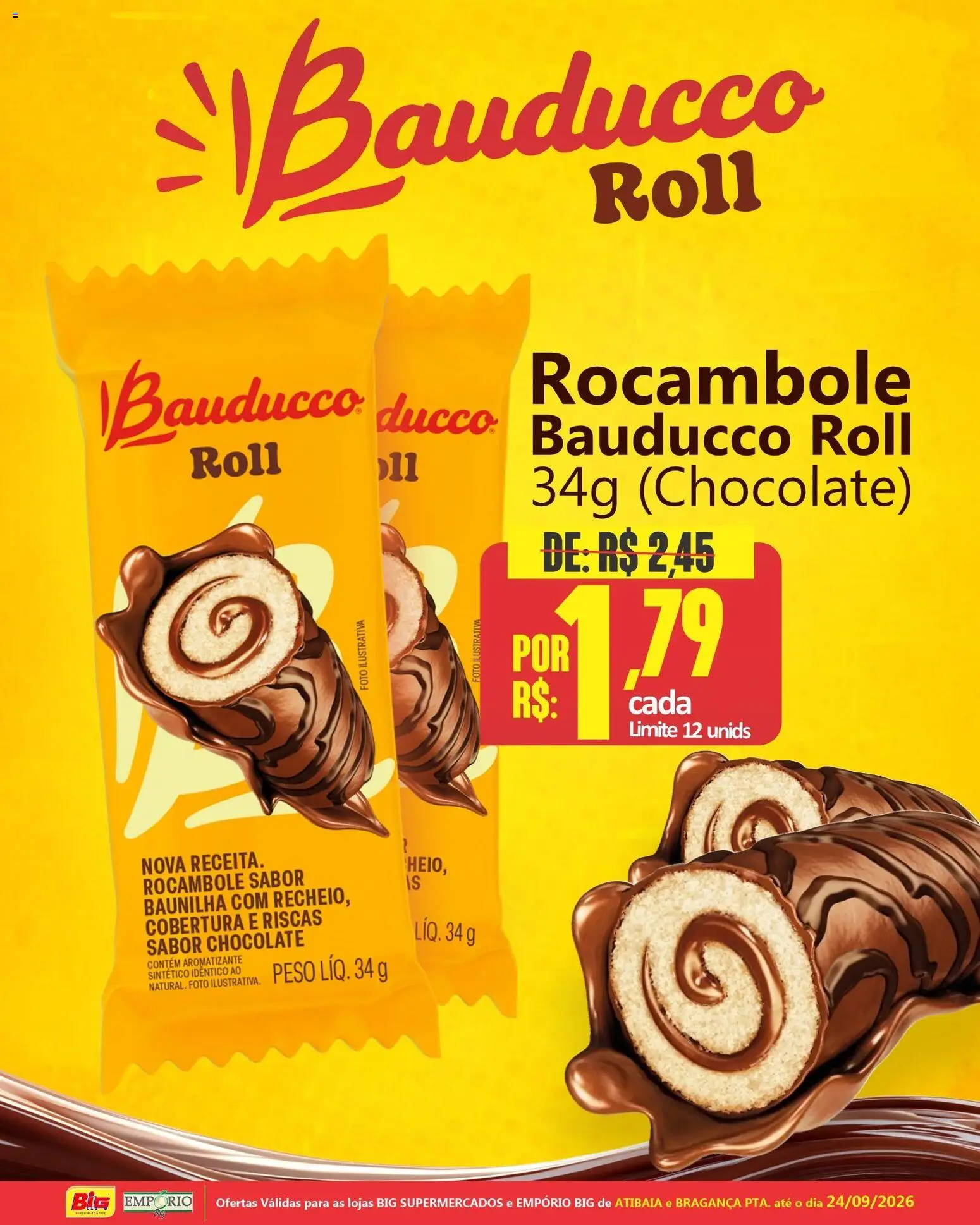 Pré-Visualização do folheto "Big Supermercados ofertas Rocambole Bauducco Roll" da loja Big Supermercados válido a partir de 17/09/2026
