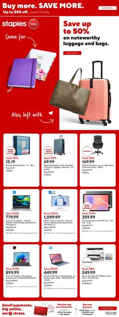 Preview of leaflet Staples weekly flyer / circulaire from shop Staples is valid from May 29, 2026