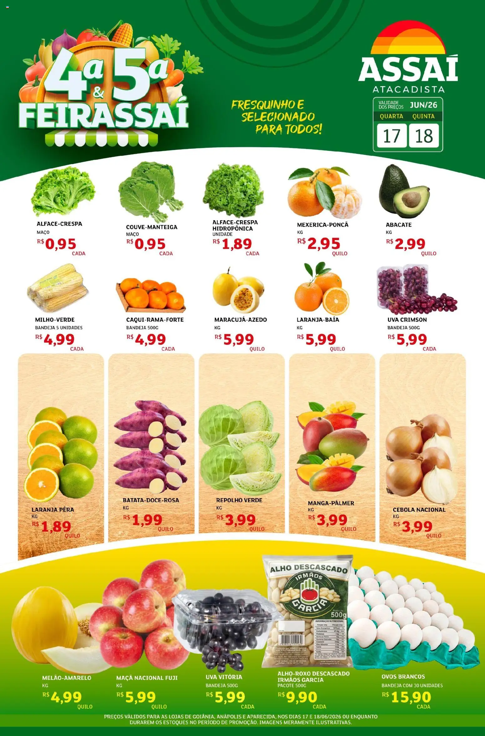 Pré-Visualização do folheto "Assaí Atacadista ofertas - GO" da loja Assaí Atacadista válido a partir de 17/06/2026