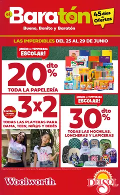 Vista previa las ofertas de la tienda Del Sol y Woolworth - Del Sol y Woolworth catálogo Baratón desde el 25/06/2026 