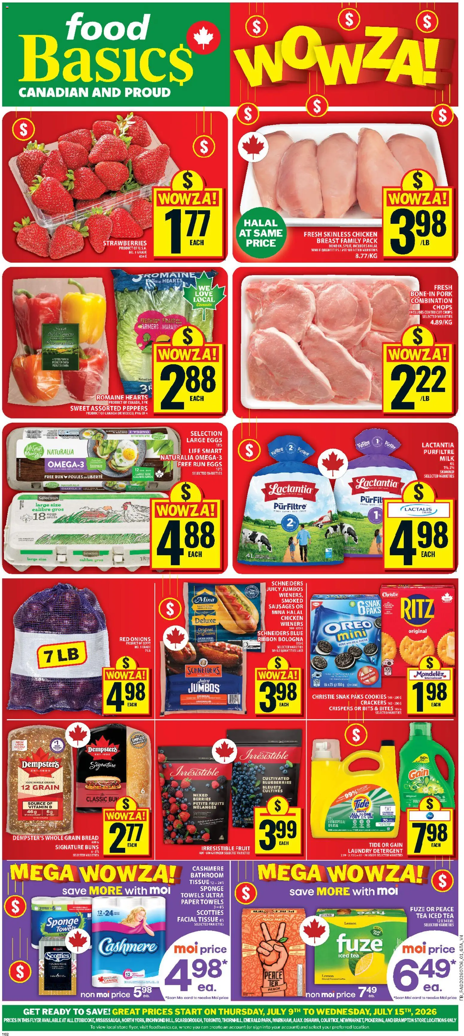 Preview of leaflet Food Basics weekly flyer - Ajax from shop Food Basics is valid from Jul 09, 2026