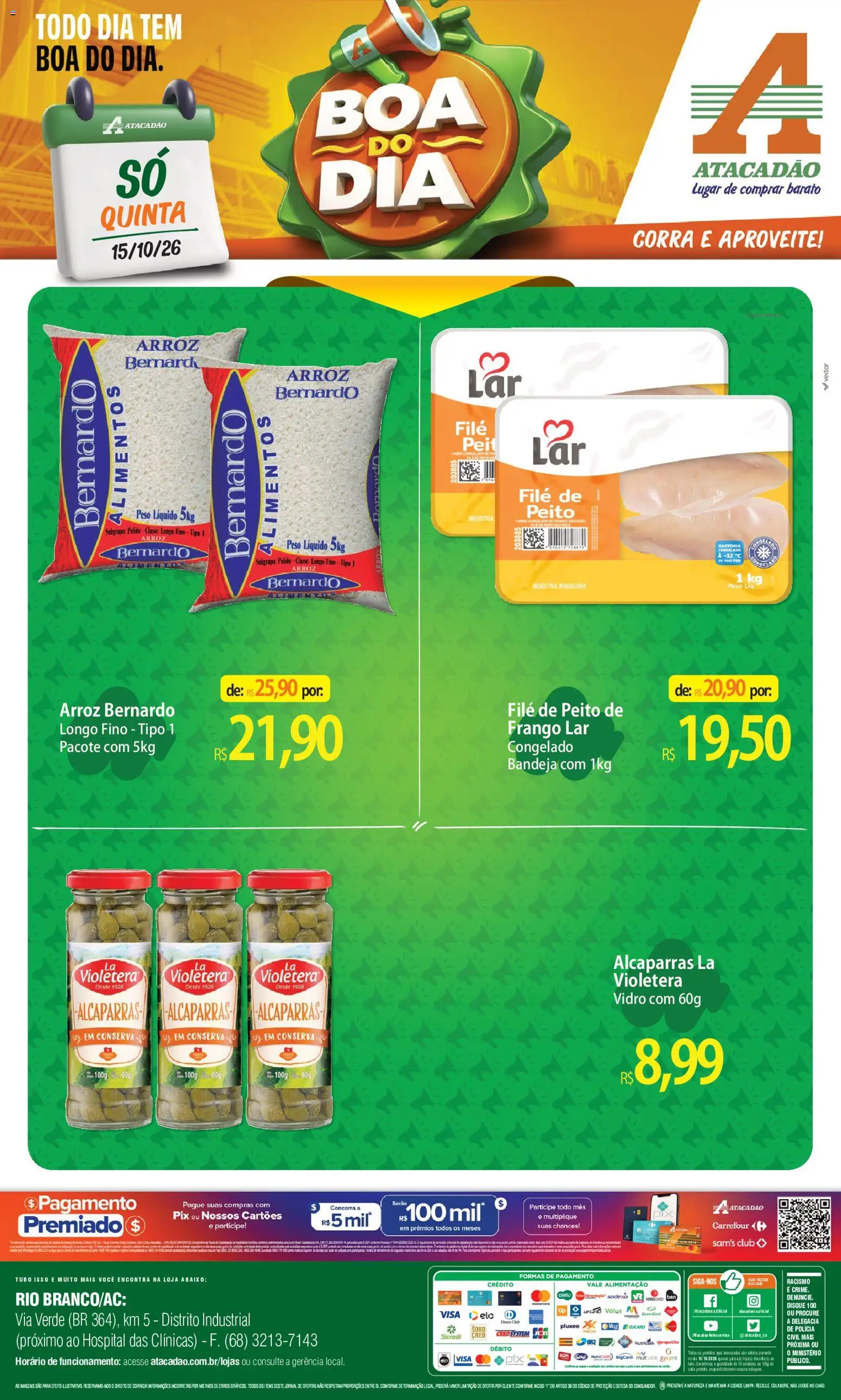 Pré-Visualização do folheto "Atacadão ofertas - AC" da loja Atacadão válido a partir de 15/10/2026