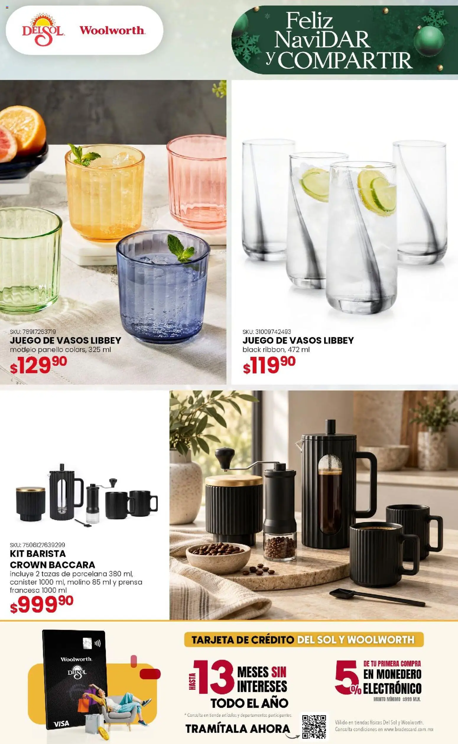 Vista previa las ofertas de la tienda Del Sol y Woolworth - Del Sol y Woolworth - Feliz NaviDar y Compartir desde el 08/10/2026 