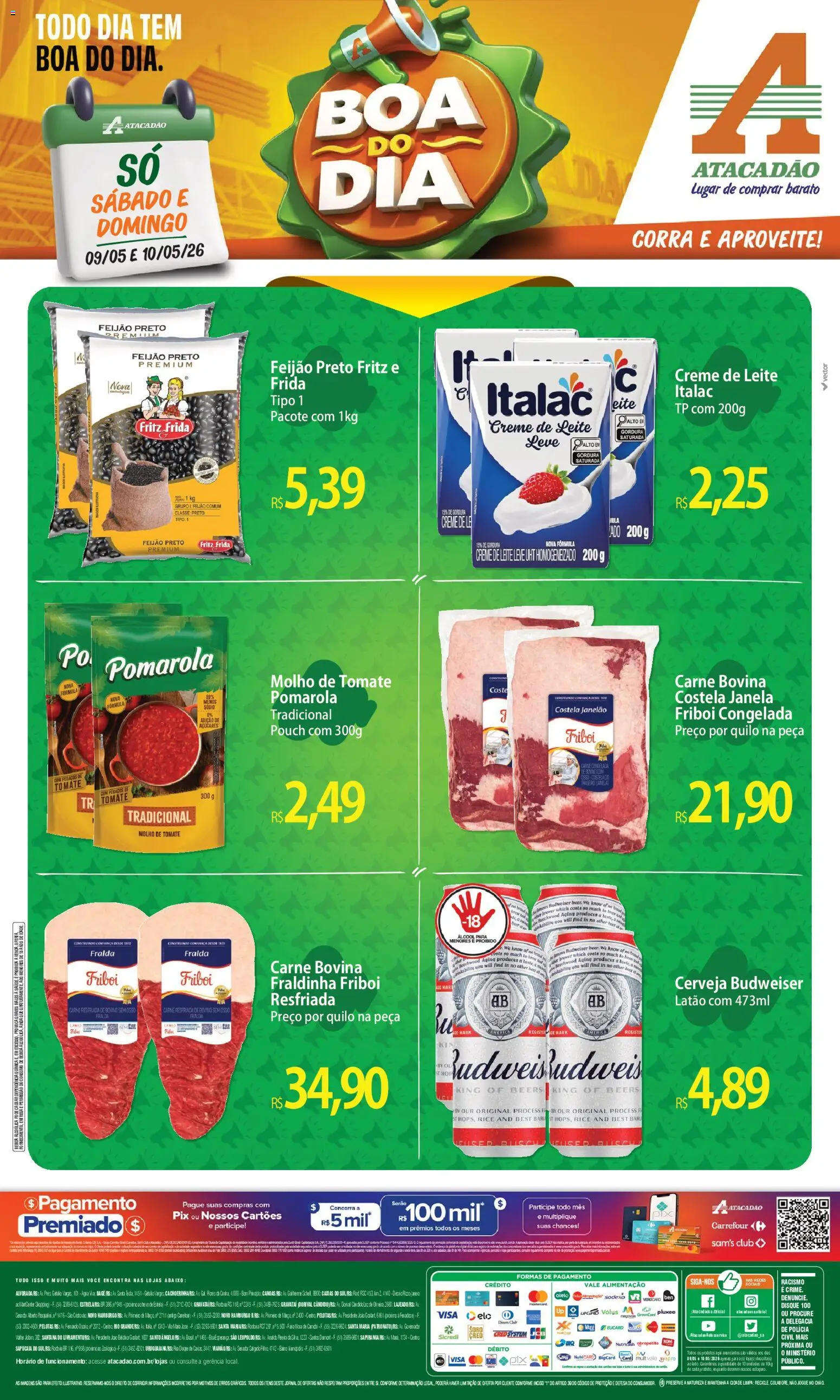 Pré-Visualização do folheto "Atacadão ofertas - RS" da loja Atacadão válido a partir de 09/05/2026