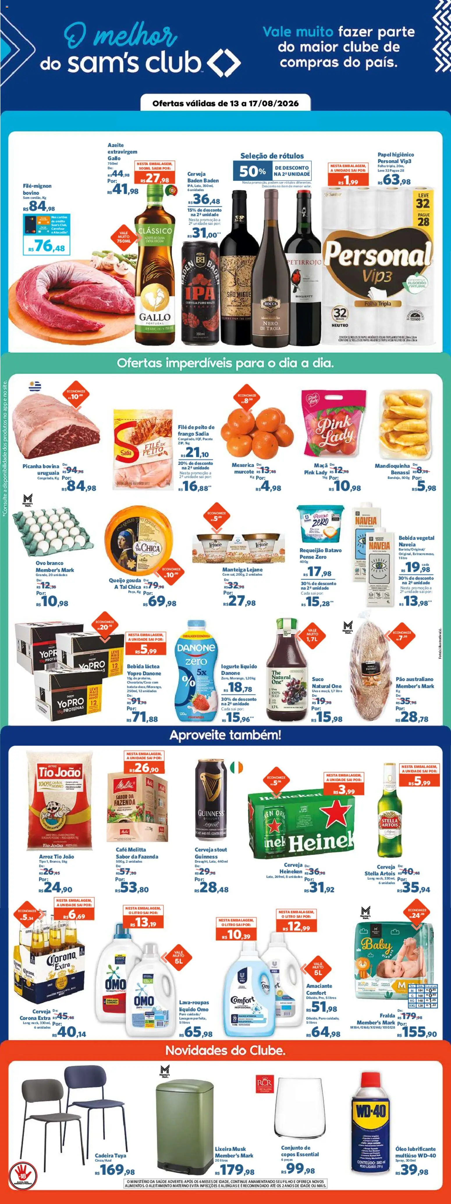 Pré-Visualização do folheto "Sam's Club - Ofertas da semana" da loja Sam's Club válido a partir de 13/08/2026
