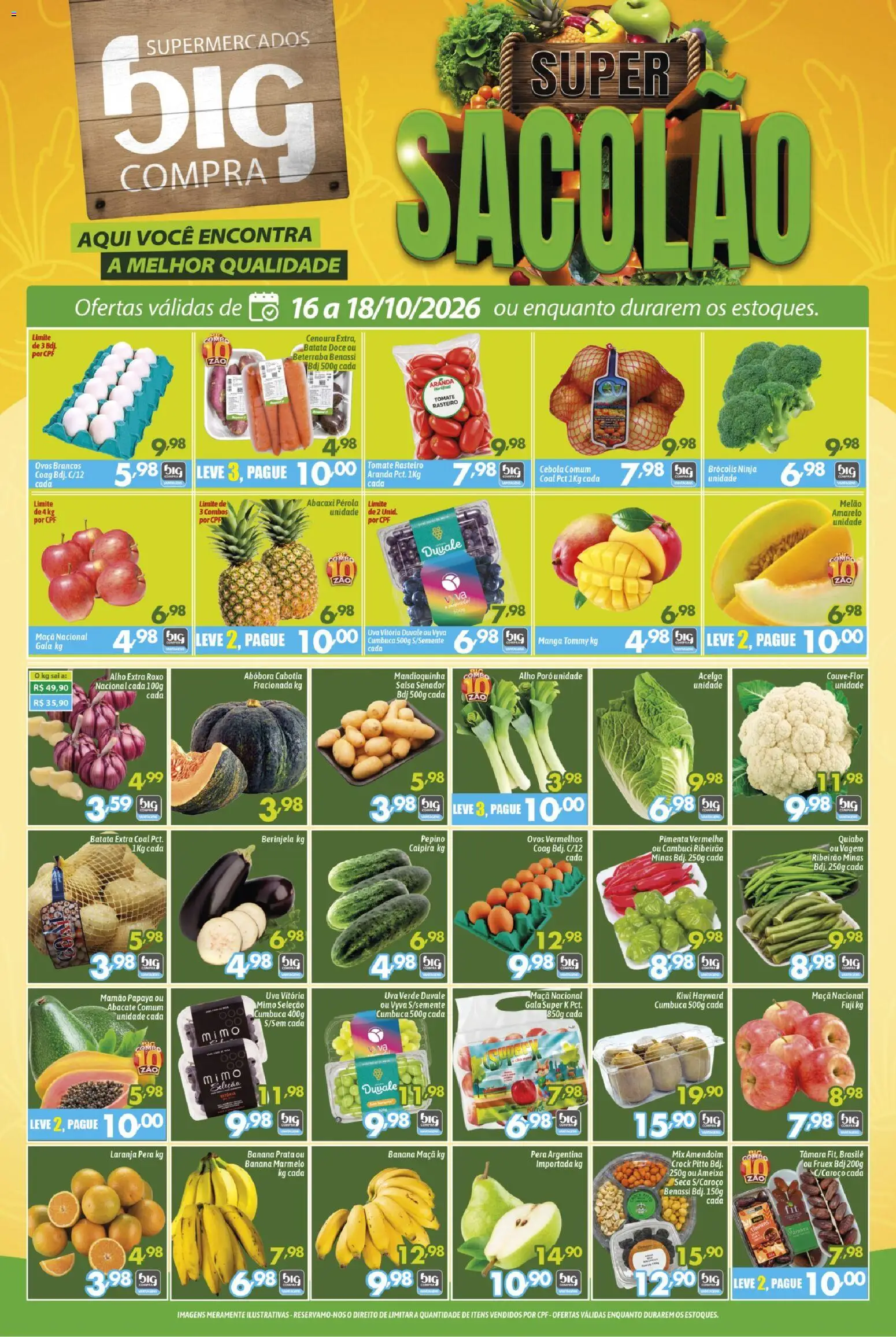 Pré-Visualização do folheto "Big Compra - Ofertas da semana" da loja Big Compra válido a partir de 16/10/2026