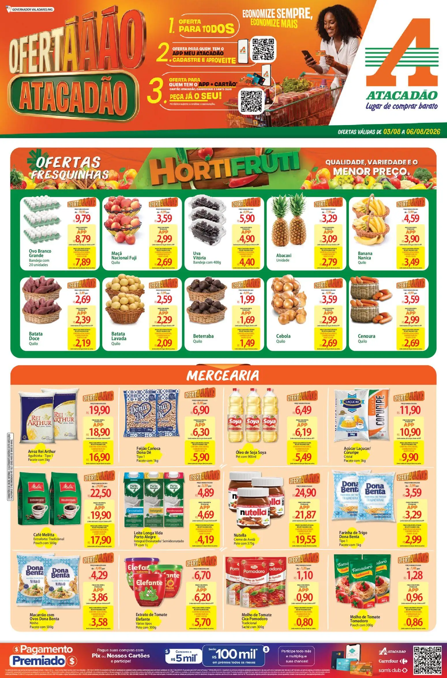 Pré-Visualização do folheto "Atacadão ofertas - MG" da loja Atacadão válido a partir de 03/08/2026