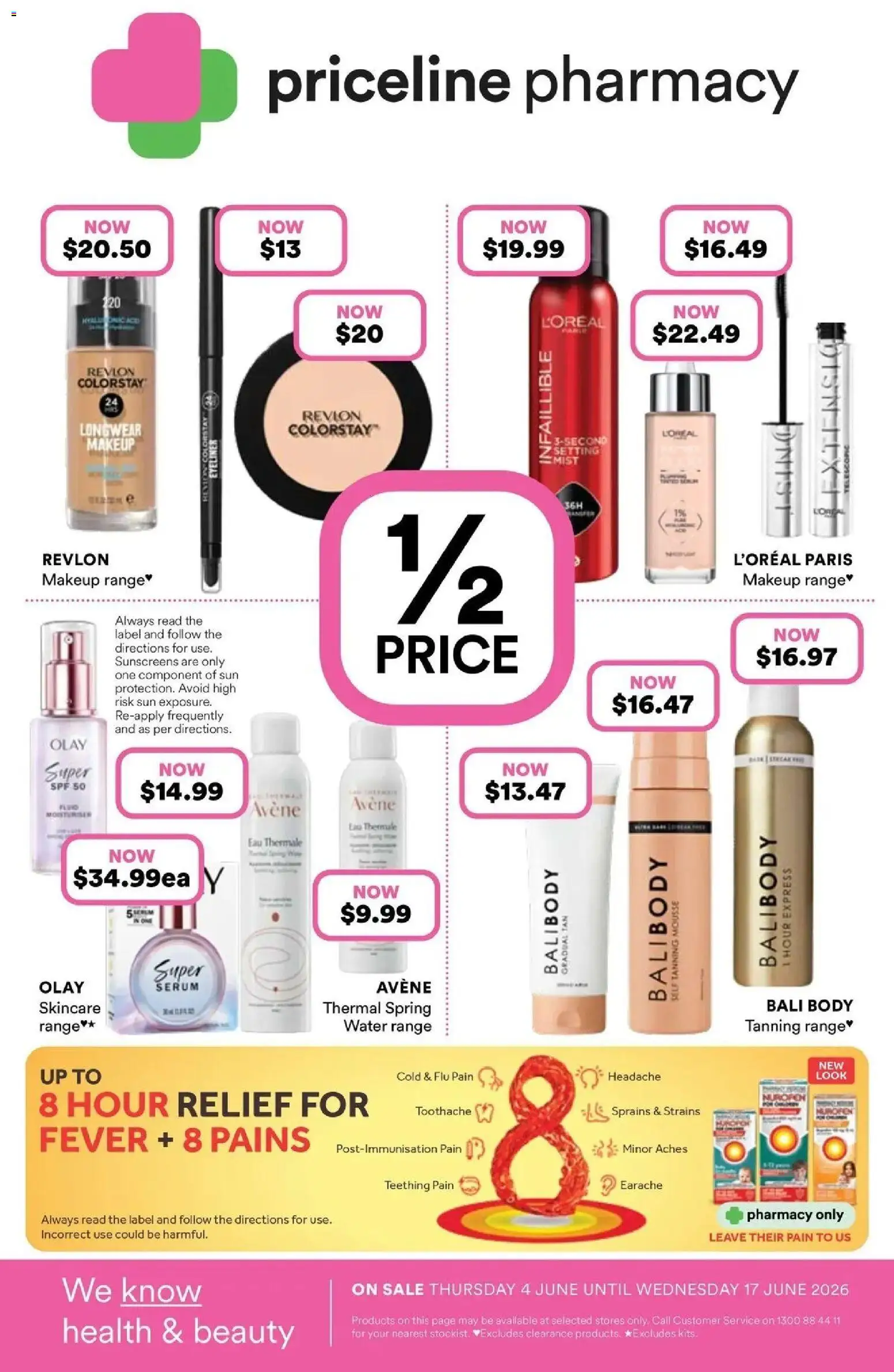 Preview of catalogue Priceline Pharmacy catalogue Morayfield from shop Priceline Pharmacy valid 03/06/2026 - Eyeliner, Makeup, Water, Mousse, Teething
