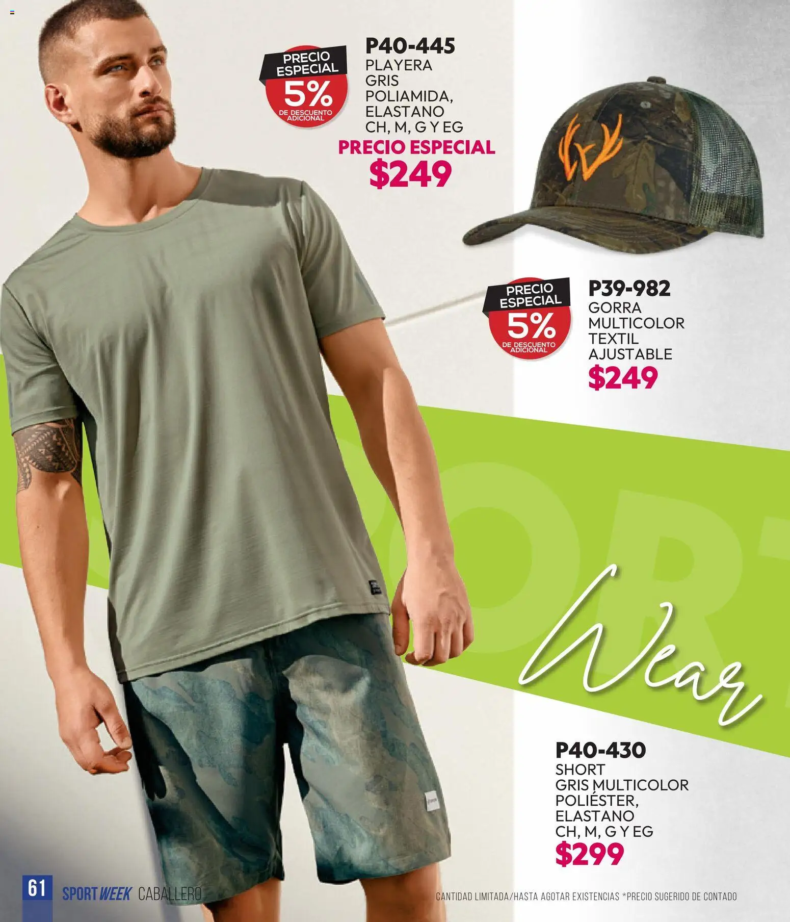 Vista previa las ofertas de la tienda Cklass - Cklass catálogo Sportweek desde el 28/04/2026 - Gorra, Playera, Short