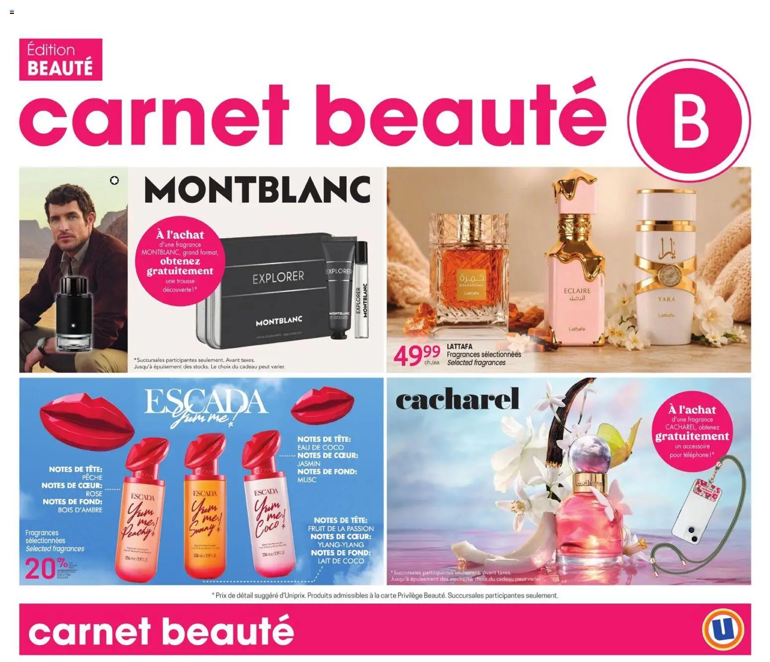 Preview of leaflet Uniprix - Carnet beauté from shop Uniprix is valid from Oct 22, 2026
