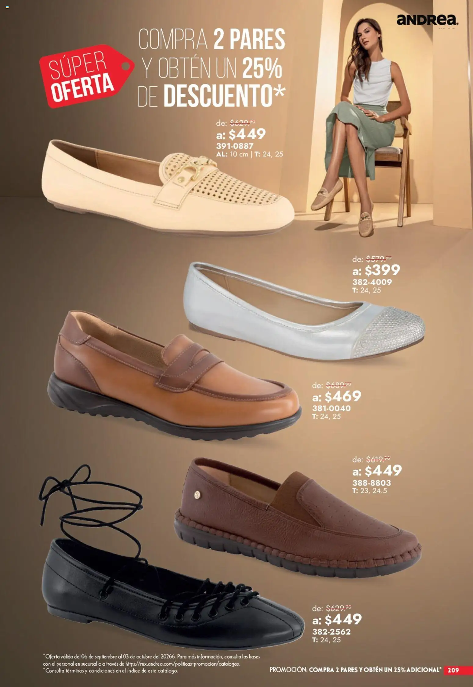 Vista previa las ofertas de la tienda Andrea - Andrea catálogo Outlet desde el 13/09/2026 