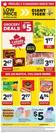 Preview of leaflet Giant Tiger weekly flyer from shop Giant Tiger is valid from Jun 24, 2026