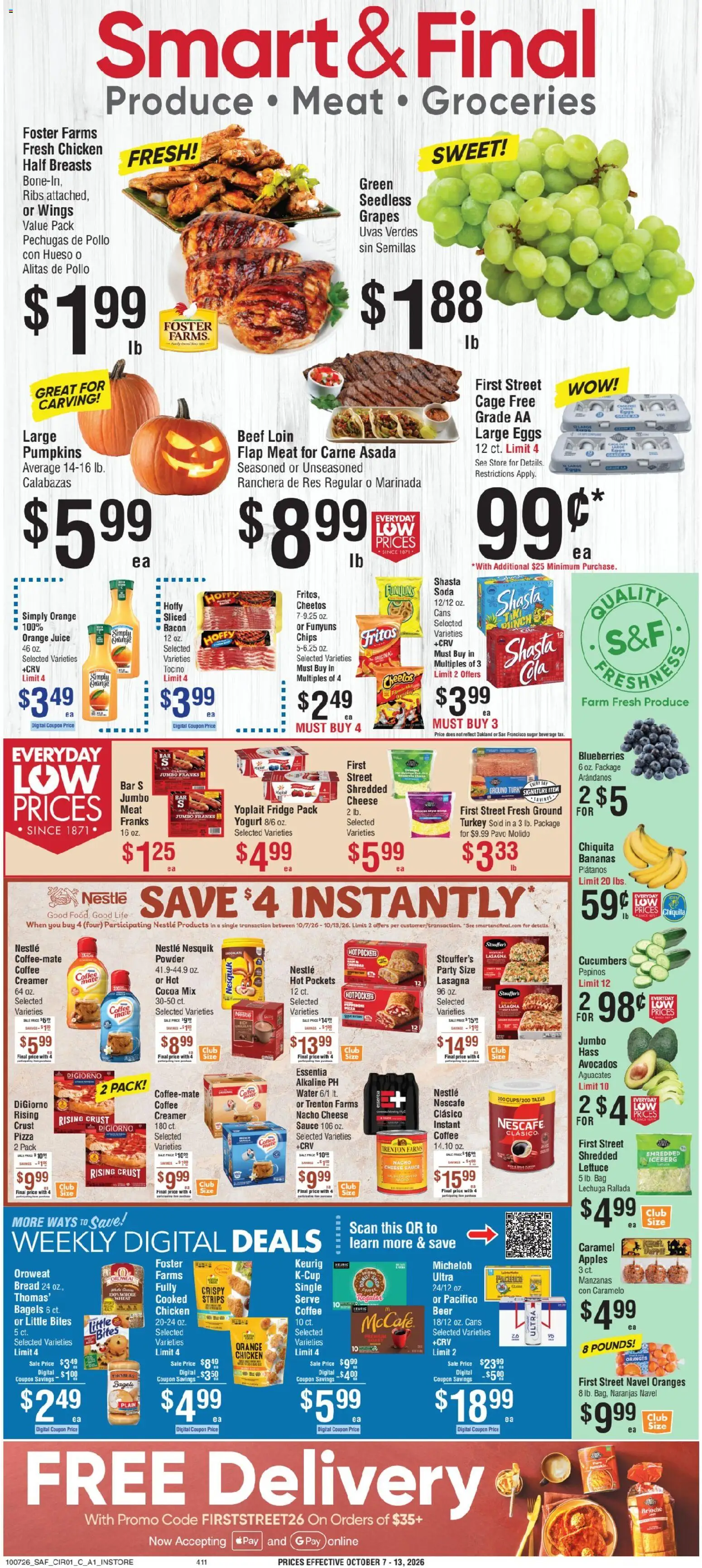 Ad Preview of Smart & Final Smart & Final Weekly Ad from 10/07/2026