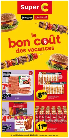Un aperçu du dépliant Cahier Marques Privées du magasin Super C est valide à partir 16 juill. 2026