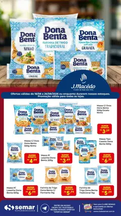 Pré-Visualização do folheto "Semar Supermercado ofertas Dona Benta" da loja Semar Supermercado válido a partir de 18/08/2026