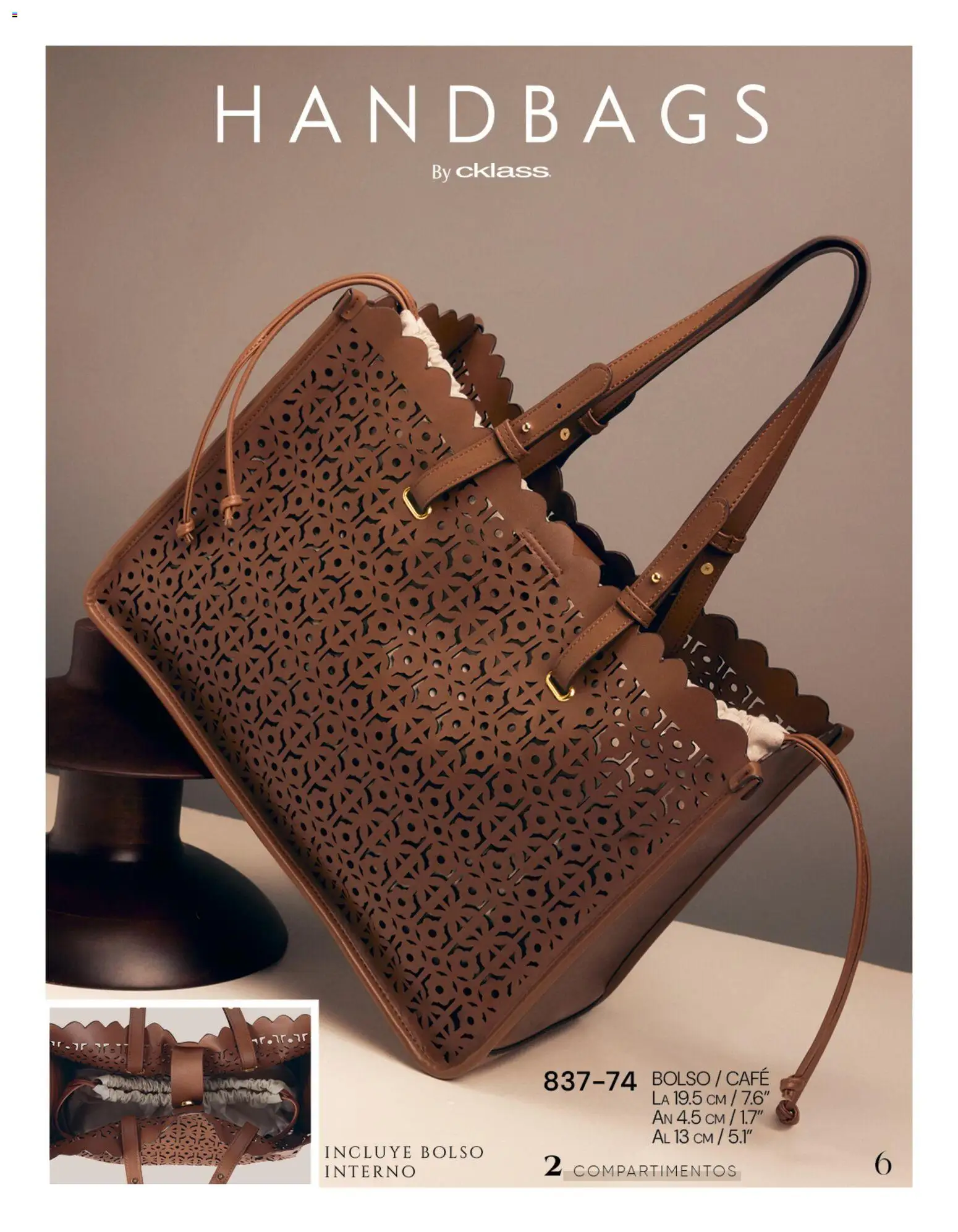 Vista previa las ofertas de la tienda Cklass - Cklass catálogo Handbags desde el 08/07/2026 - Café, Bolso