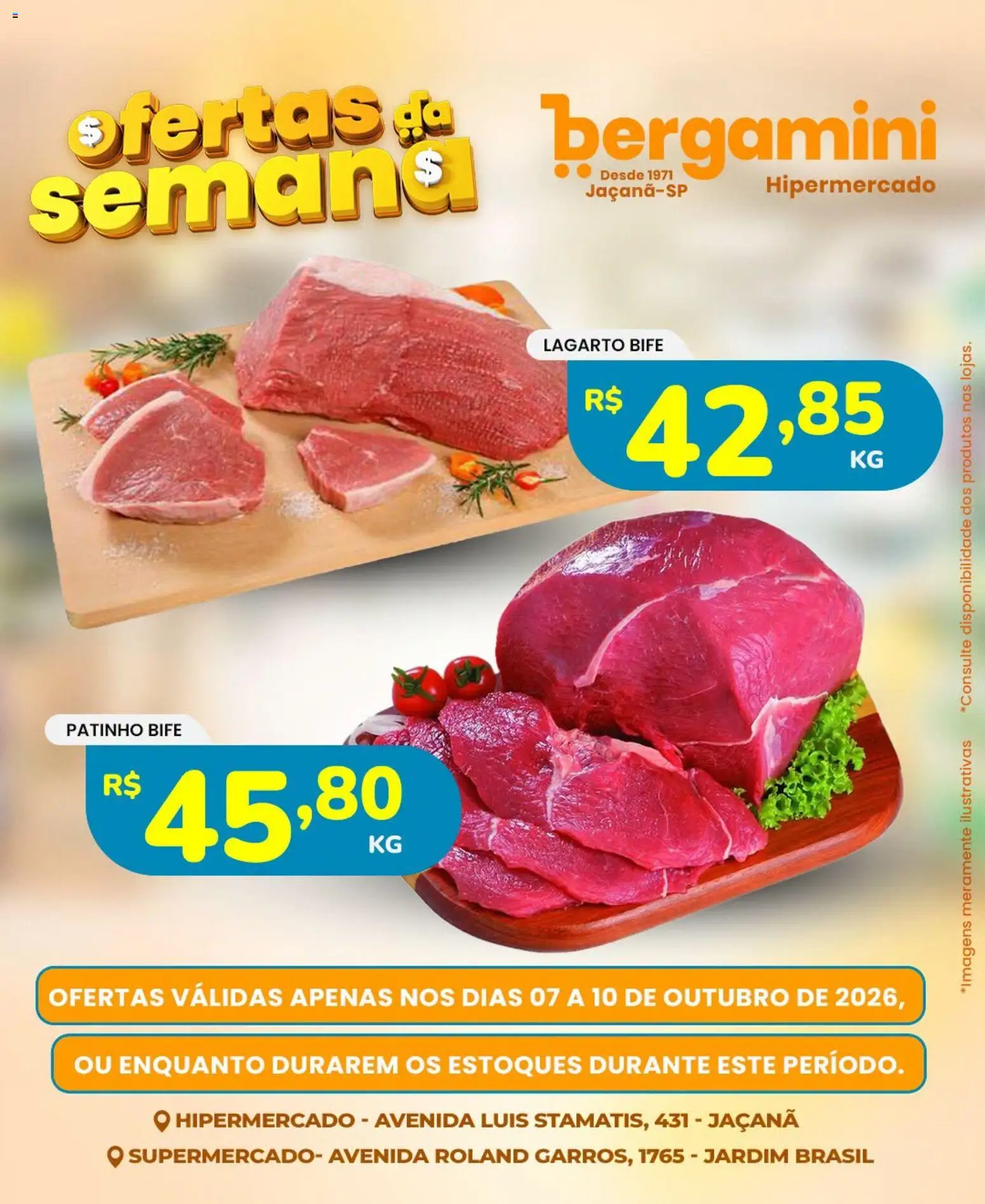 Pré-Visualização do folheto "Supermercado Bergamini - Ofertas da semana" da loja Supermercado Bergamini válido a partir de 07/10/2026