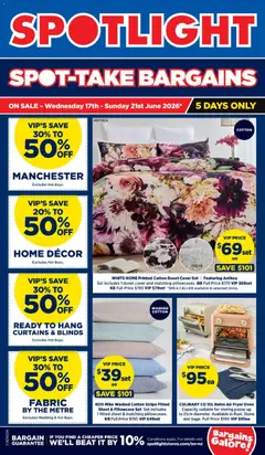 Preview of catalogue Spotlight Spot-Take Bargains from shop Spotlight valid 17 Jun 2026