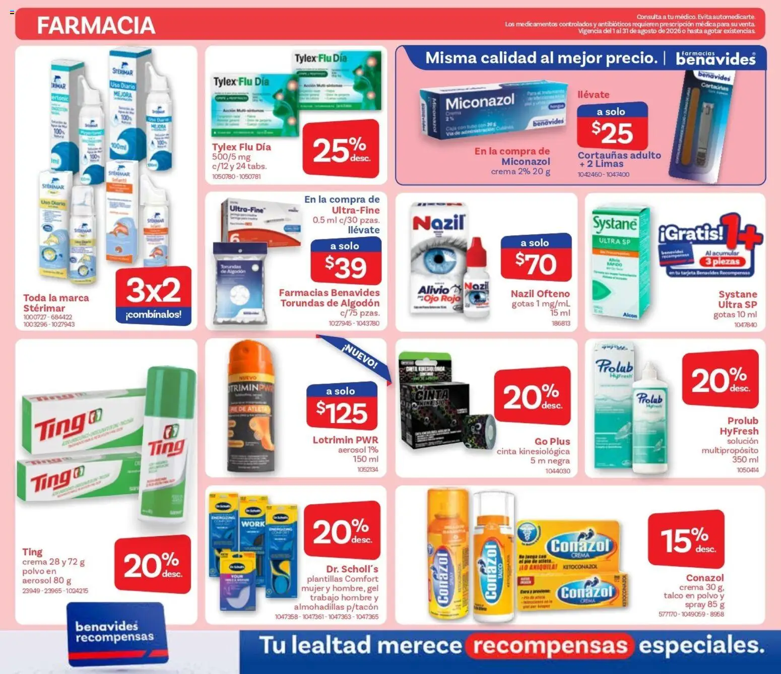 Vista previa las ofertas de la tienda Farmacia Benavides - Farmacia Benavides catálogo desde el 01/08/2026 
